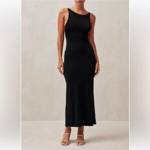 Alohas Delicate Strap Knit Dress Black